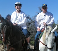 Riding in Horseback riding in the Sangre de Christo Mts.